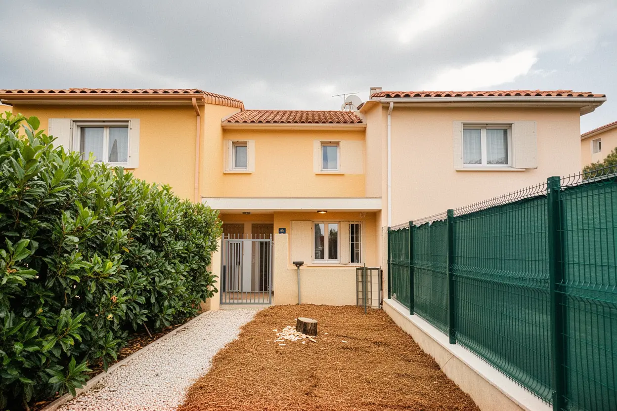 Jardin dégagé après démontage du cyprès à Cannes