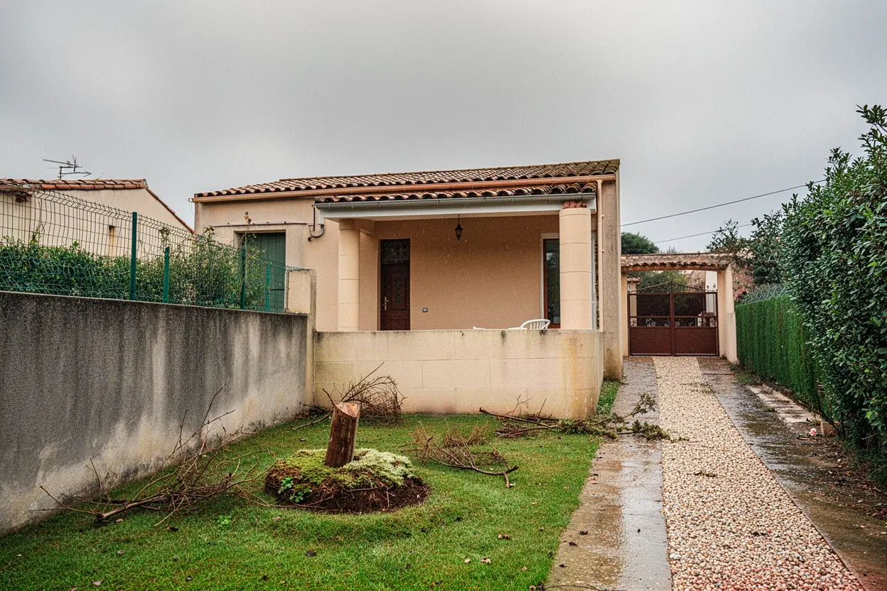 Jardin sécurisé après démontage du cyprès à Vallauris